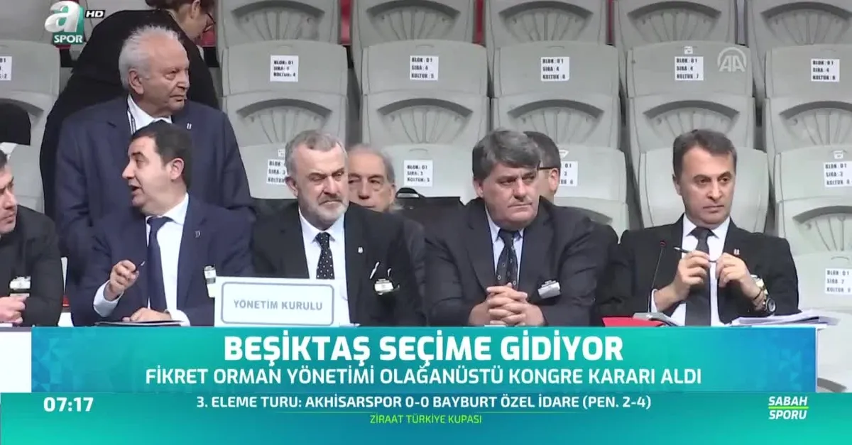 Beşiktaş olağanüstü kongre kararı aldı