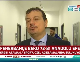 Ergin Ataman: Biz son haftalarda çok iyiyiz