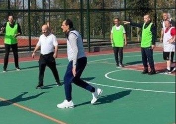 Başkan Erdoğan basketbol oynadı o anları Fahrettin Altun paylaştı