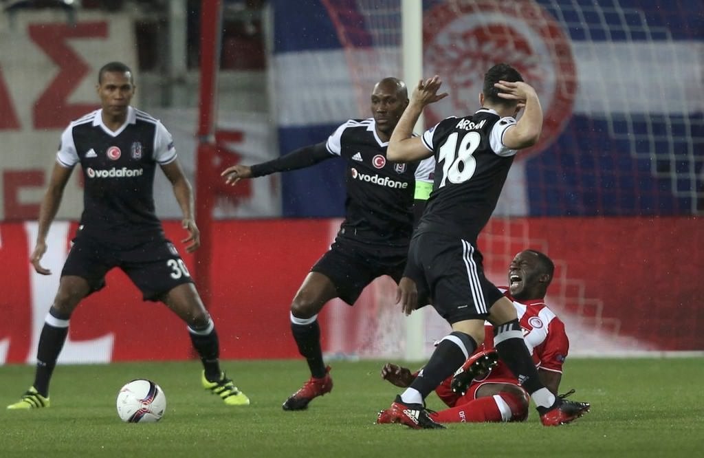Olympiakos - Beşiktaş maçından kareler