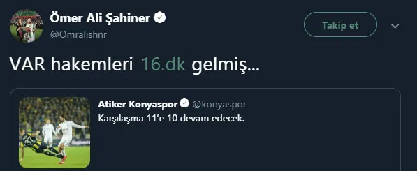 Atiker Konyaspor'dan kırmızı kart göndermesi - 2
