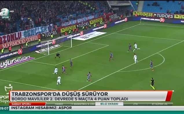 Trabzonspor'da düşüş sürüyor