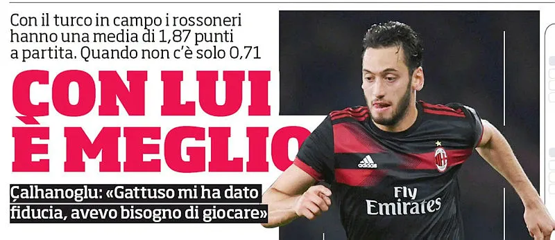 İtalyan basınından Hakan Çalhanoğlu’na övgü: "Milan onunla daha iyi" - 1