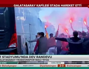 Galatasaray kafilesi stada haraket etti