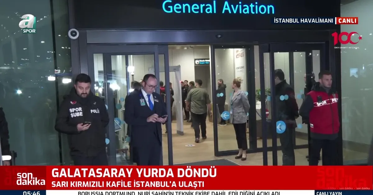 G.Saray kafilesi İstanbul'a indi!