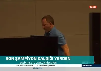 Sergen Yalçın Beşiktaş - Çaykur Rizespor maçı sonrası konuştu