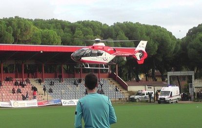 İzmir’de sahaya helikopter indi!