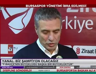 Ersun Yanal şampiyonluk için iddialı