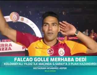 Falcao golle merhaba dedi