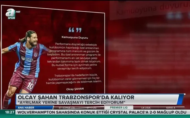 Olcay Şahan Trabzonspor'da kalıyor