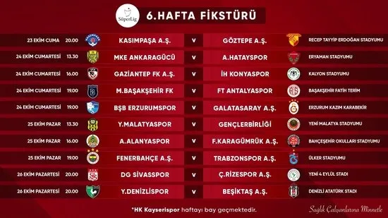 Süper Lig'de 5, 6, 7 ve 8. haftanın programları açıklandı! İşte Fenerbahçe-Trabzonspor derbisinin tarihi - 2