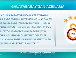 Galatasaray'dan derbi açıklaması