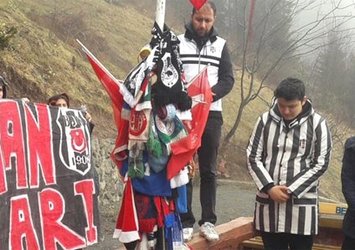 Beşiktaşlı taraftarlar, şehit Eren’in kabrini ziyaret etti