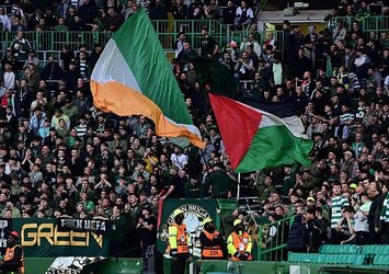 Celtic taraftarlarından İsrail'e protesto!