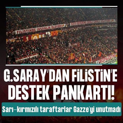 G.Saray’dan Filistin’e destek pankartı!