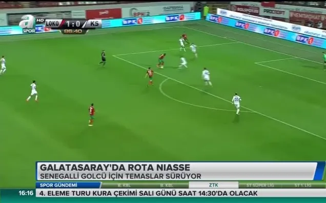 Galatasaray'da rota Niasse