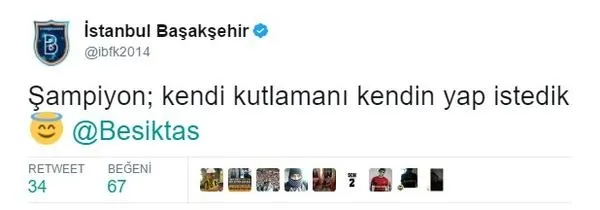 Medipol Başakşehir'den Beşiktaş'a gönderme! - 1