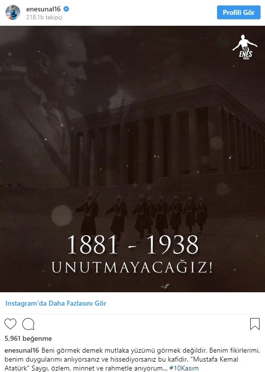 Spor Camiasından 10 Kasım Mesajları