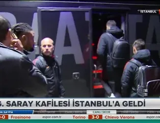 Galatasaray kafilesi İstanbul'da