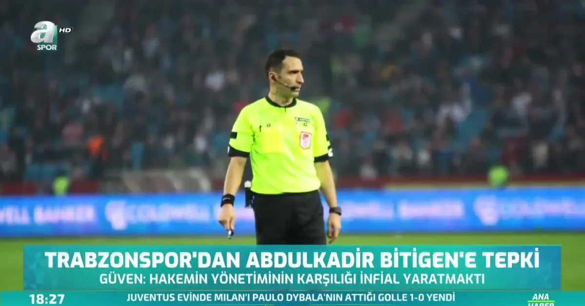 Trabzonspor'dan hakem tepkisi