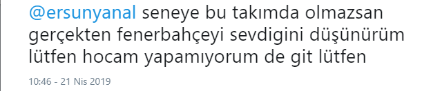 Taraftardan Ersun Yanal’a şok tepki!