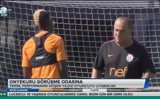 Onyekuru görüşme odasına