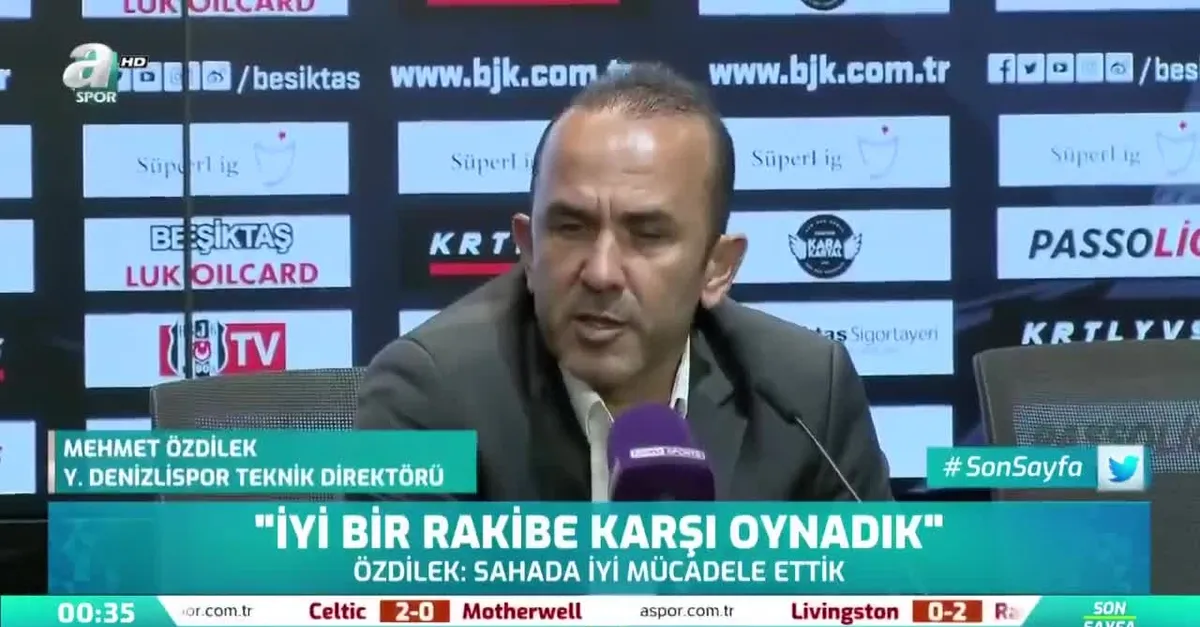Mehmet Özdilek: Bugün iyi futbol ortaya koyduk