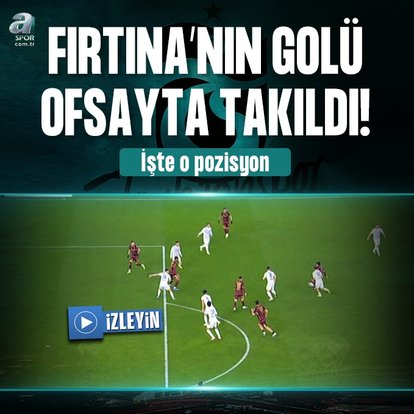 Trabzonspor’un golüne ofsayt engeli!