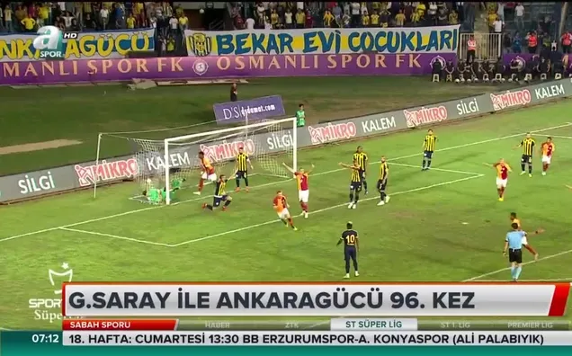 Galatasaray ile Ankaragücü 96. kez