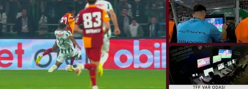 Konyaspor-Galatasaray maçında hakem beyaz noktayı gösterdi! İşte o pozisyon - 1