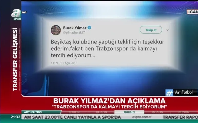 Burak Yılmaz'dan transfer açıklaması