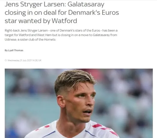 Son dakika spor haberleri: Galatasaray Jens Stryger Larsen ile anlaşmaya vardı - 1