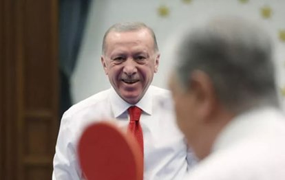 Başkan Recep Tayyip Erdoğan Kazakistan Cumhurbaşkanı Tokayev ile masa tenisi oynadı