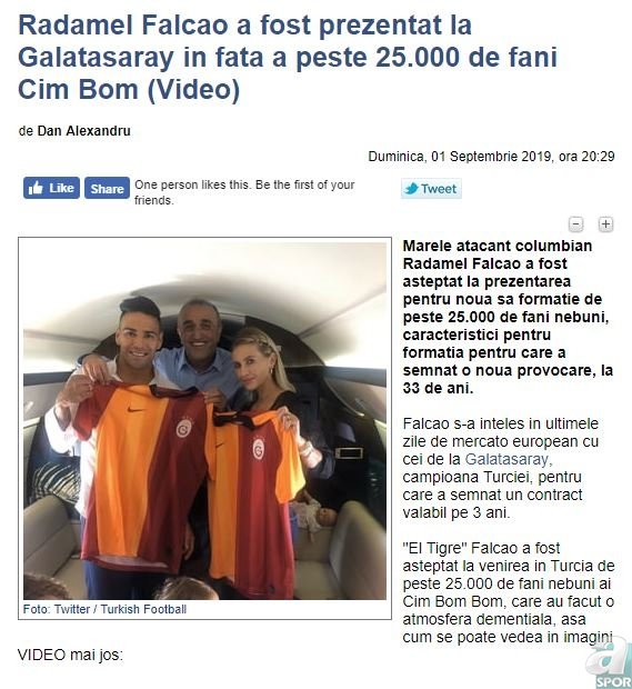 Galatasaray taraftarının Falcao karşılaması dünyayı şaşırttı! Galatasaray taraftarının Falcao karşılaması dünyayı şaşırttı!