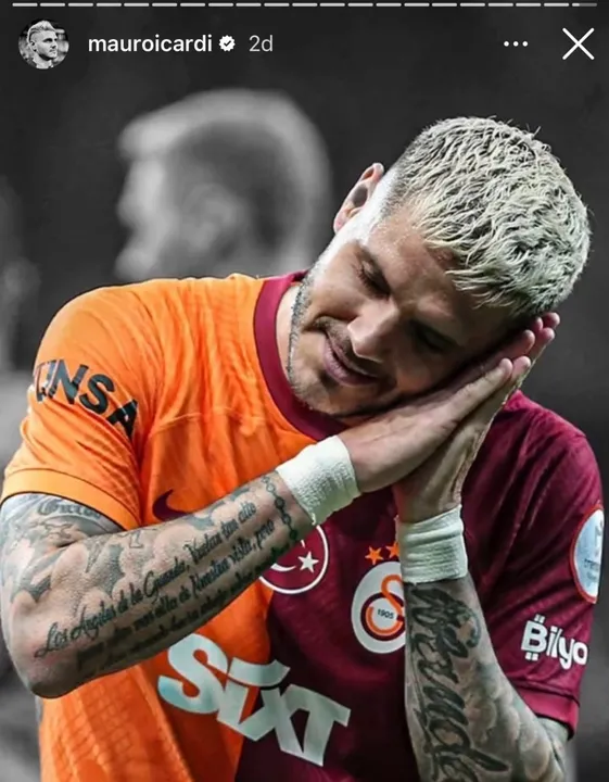 Mauro Icardi'den flaş paylaşım! Fenerbahçe puan kaybedince... - 1