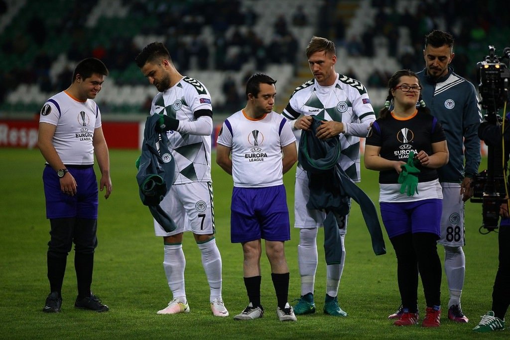 Konyaspor - Gent maçından kareler