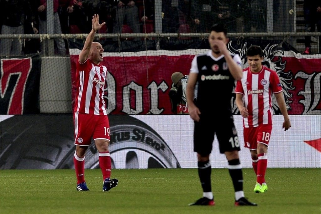 Olympiakos - Beşiktaş maçından kareler