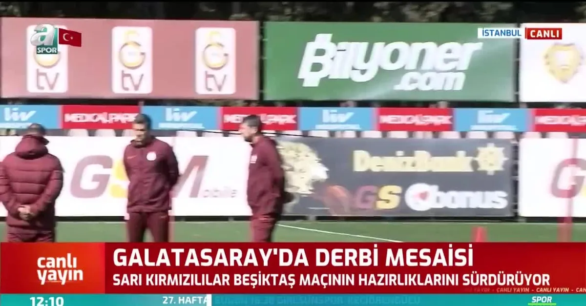 Galatasaray'da derbi mesaisi sürüyor