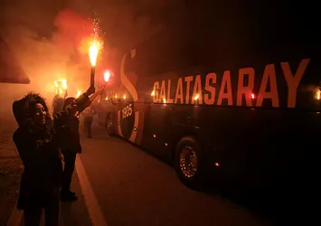 Galatasaray'a Malatya'da coşkulu karşılama