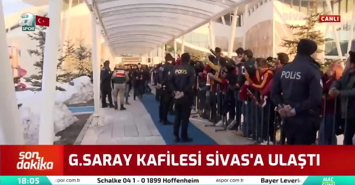 Galatasaray kafilesi Sivas'a ulaştı