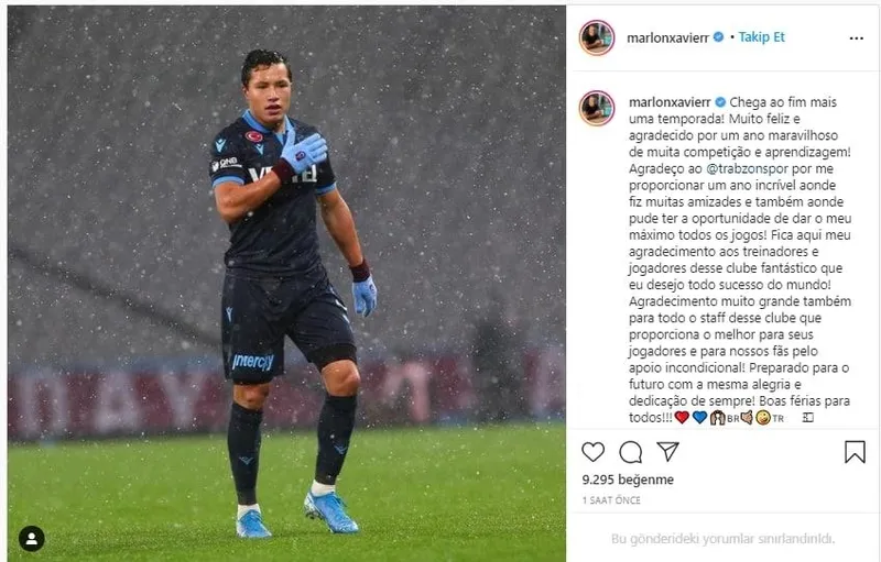 Trabzonspor'da Marlon kulübe ve taraftara veda etti! - 1
