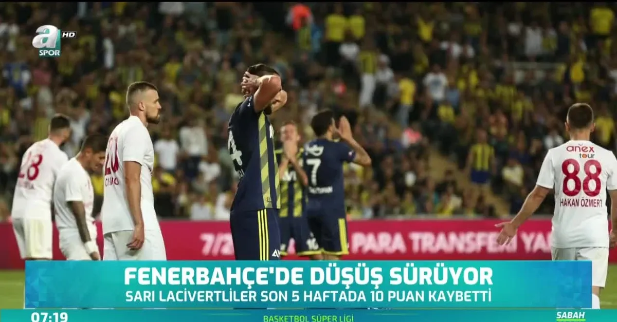 Fenerbahçe'de düşüş sürüyor