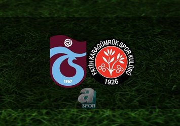 Trabzonspor - F. Karagümrük detayları!