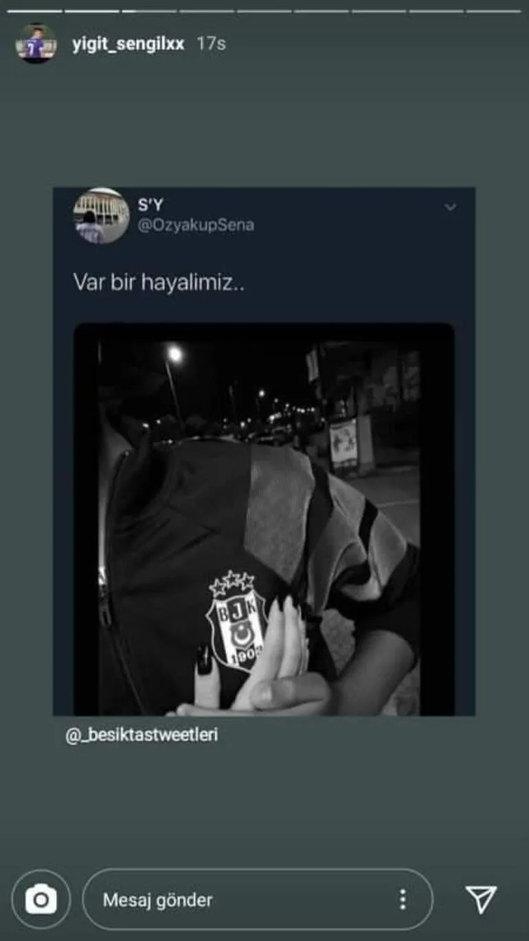 Son dakika: Yiğit Şengil Beşiktaş ile antrenmanlara çıkacağını açıkladı - 2