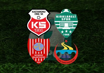 Kastamonuspor - Nevşehir Bld. | Kırklarelispor - Siirt İÖİ