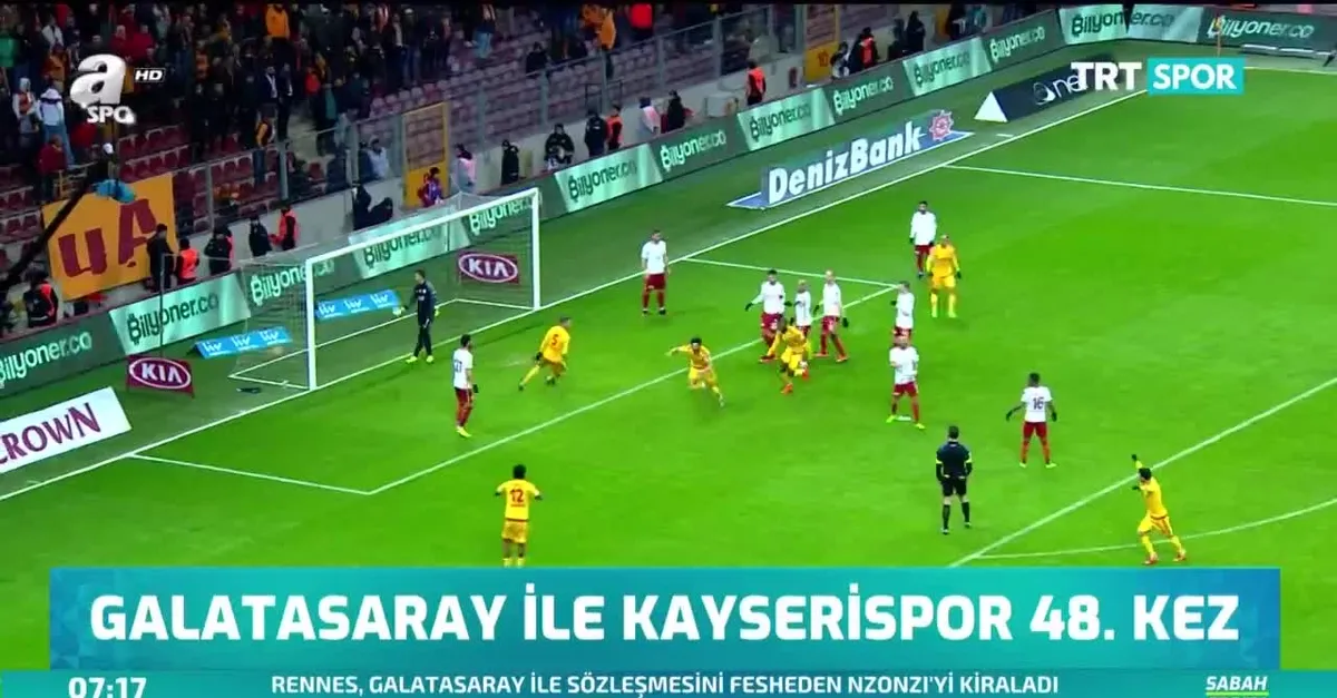 Galatasaray ile Kayserispor 48. kez