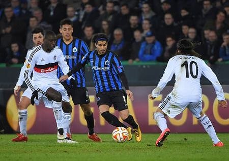 C.Brugge-Beşiktaş maçından kareler