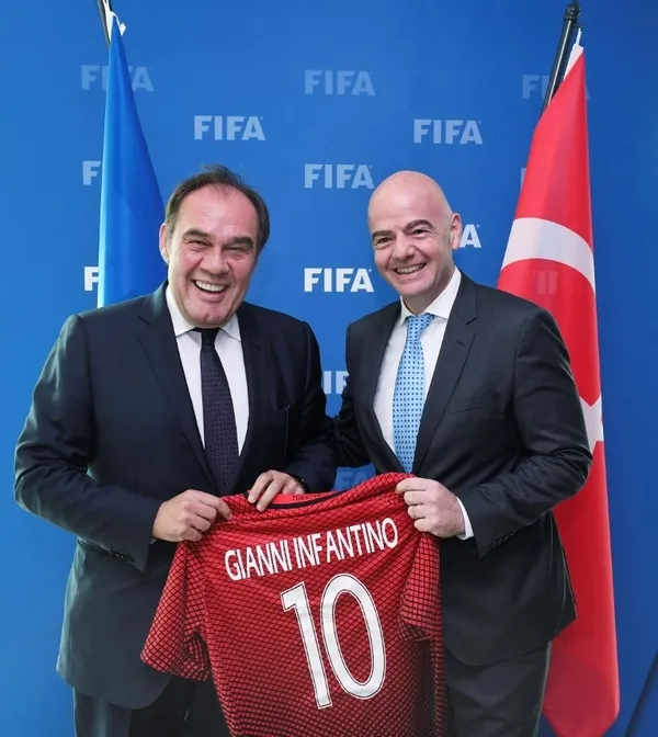TFF Başkanı Yıldırım Demirören, FIFA Başkanı Gianni Infantino'yu ziyaret etti - 1