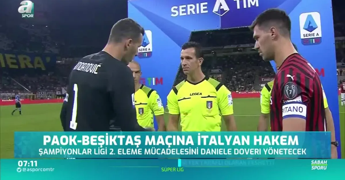 PAOK-Beşiktaş maçına İtalyan hakem