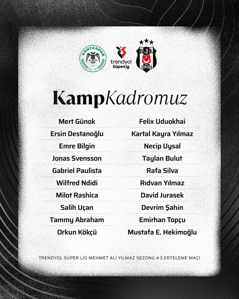 Beşiktaş Konyaspor Maç Kafilesi
